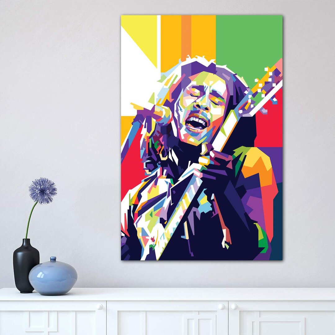 Leinwandbild - Grafikdruck „Bob Marley II” von Dayat Banggai