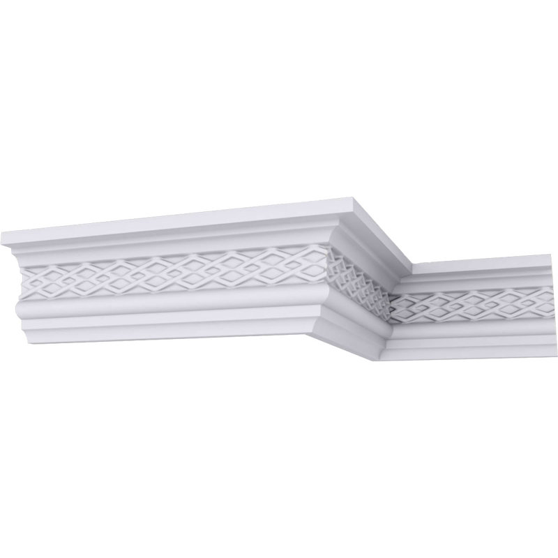3 1/8"H x 1 7/8"P x 3 5/8"F x 94 1/2"L Brightton Crown Moulding