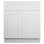 Armoire de cuisine avec base d'évier de style shaker non assemblé Brookings par Design House, blanc