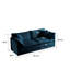 Canapé modulaire en chenille bleu 3 pièces Modern Modern