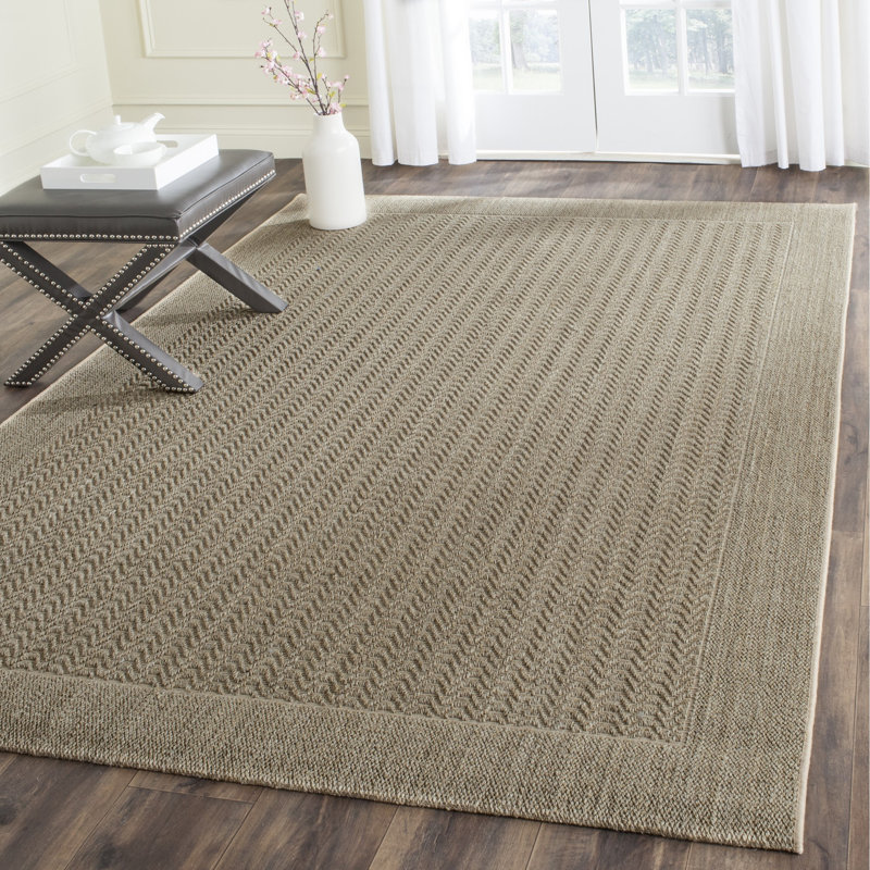Merryman PalmvBeach Weave Sisal & Jute Solid Color Rug, Rectangle 5' x 8'