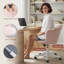 Chaise de bureau, chaise de bureau pivotante à hauteur réglable, dossier