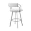 Sturdy Metal Bar Stools, Faux Leather Upholstery, Modern Design For Kitchens