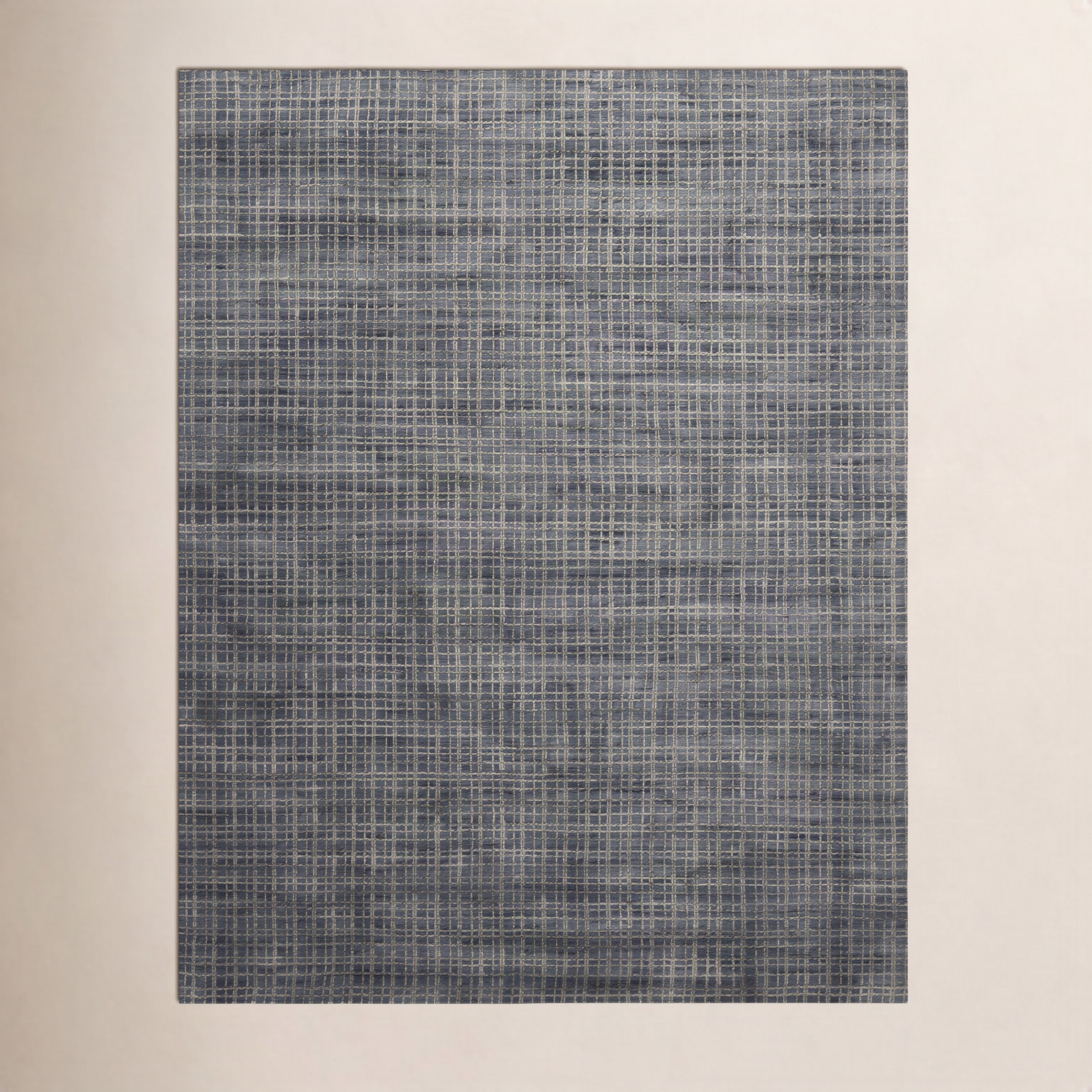 Hannon Gray Hand-Woven Geometric Rug, Rectangle 9'6" x 13'6"