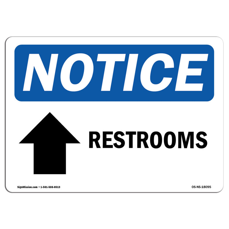 Signe de flèche «Restroom Up»