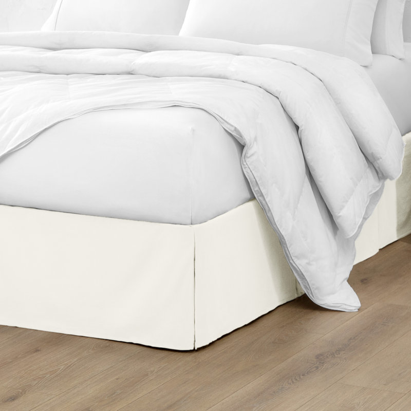 Tailored 15" Pleated Bed Skirt, King, White