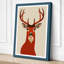 Deer in Geometry Geometric - Wrapped Canvas-1899995441-1899995455