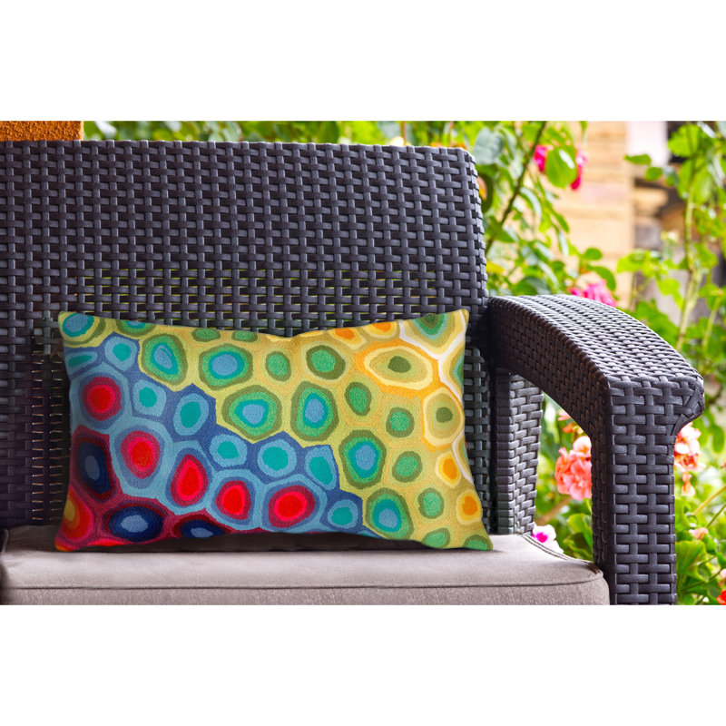 Geometric Outdoor Reversible Throw Pillow