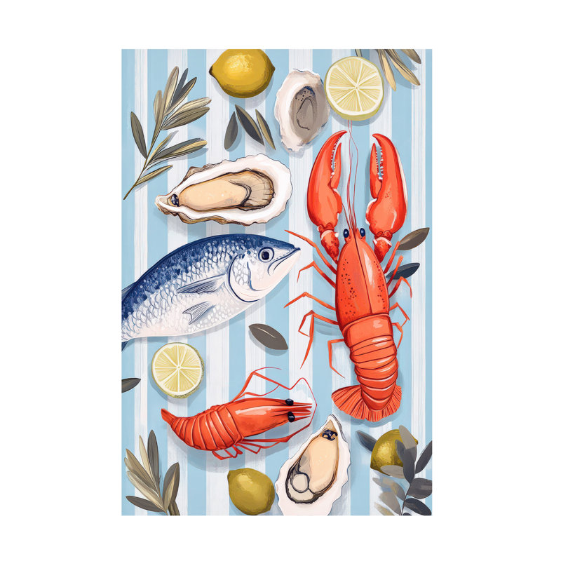 Art mural sur toile tendue - «Fresh From the Sea I» de Ray Powers pour décoration de salon, de chambre à coucher ou de bureau - 22 x 32
