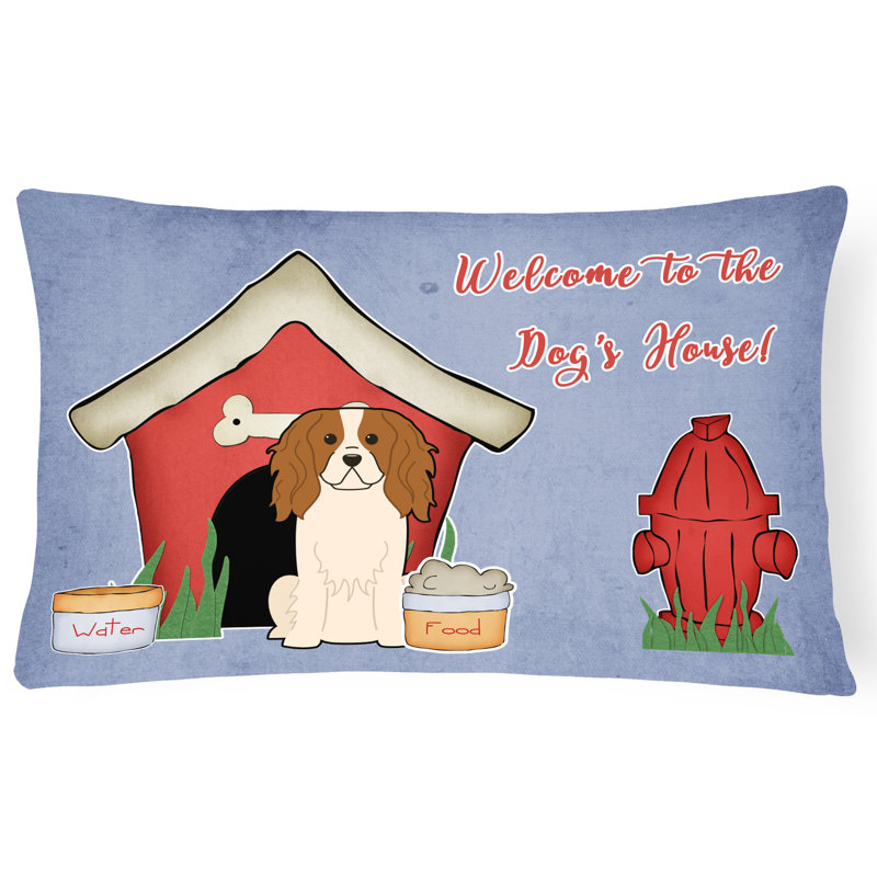 Coussin lombaire intérieur/extérieur bleu/rouge sauvage dog house