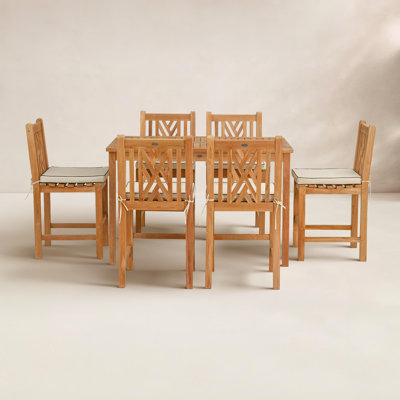 Leahny Teak Patio Dining Set