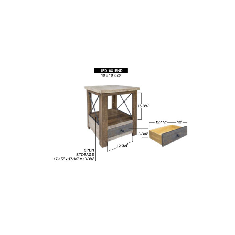 Modern Classics 1 Drawer End Table