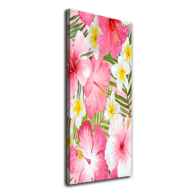 Tropical Flowers - Wrapped Canvas Print