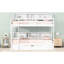 Lit superposé simple blanc avec tablettes intégrées et tiroir de rangement, bois de pin pour une étagère blanche, taille, lit, tablettes, bois, confortable