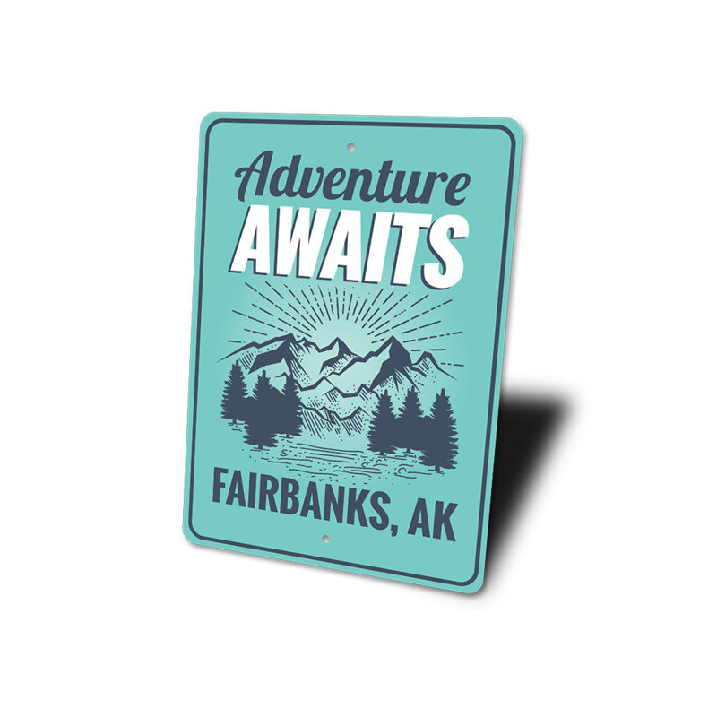Panneau d'aventure en aluminium, H 18 po x l 12 po x P 0,06 po