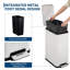 Stainless Steel Step Trash Can with Soft-Close Lid, 13 Gallon Slim Kitchen Garbage Bin-120893250