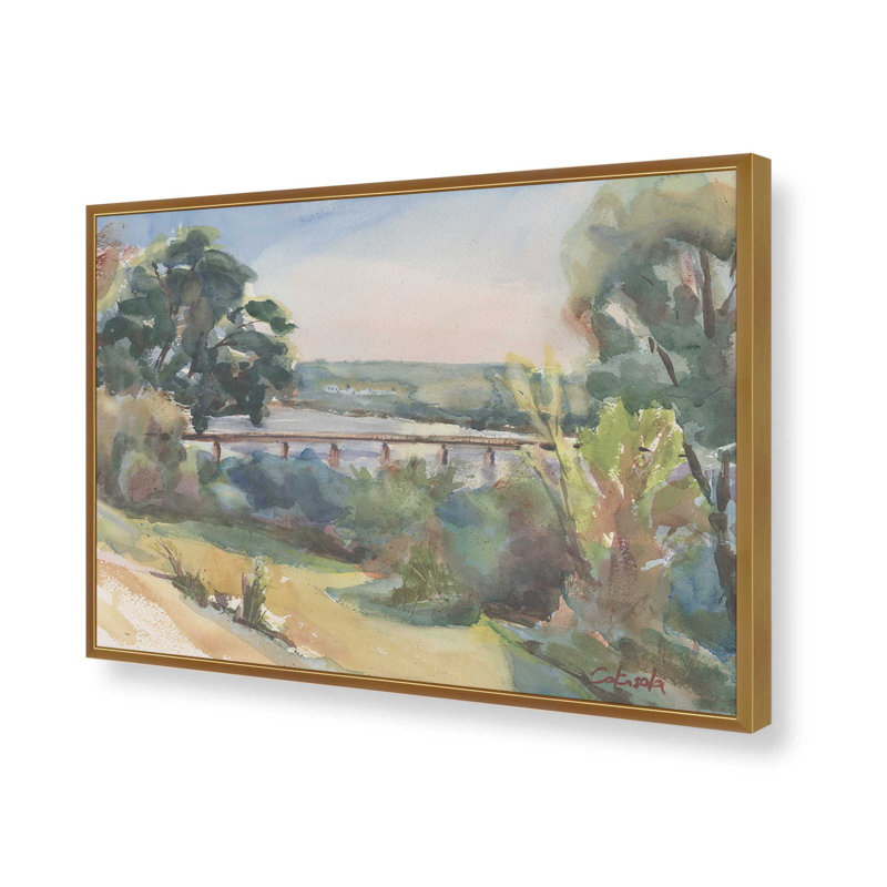 «Connecticut River Railroad Bridge» par Stephen Calcasola, reproduction d'art, Noir, H 20 po x l 30 po