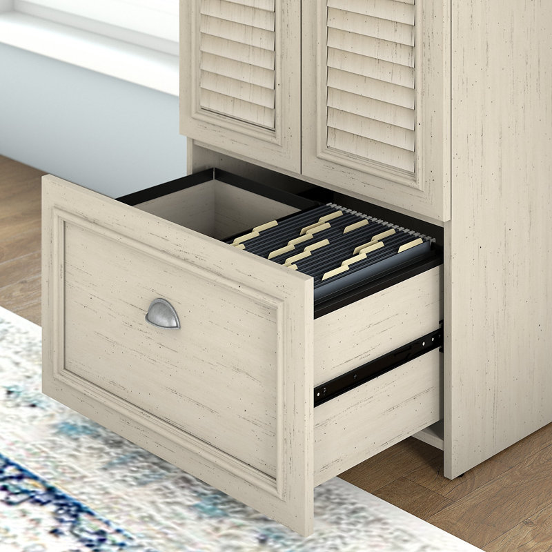 Osvald 23.74'' Wide 1 -Drawer File Cabinet, Antique White/Tea Maple