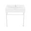 Claire 30 Ceramic Console Sink Matte White Basin Matte White Legs