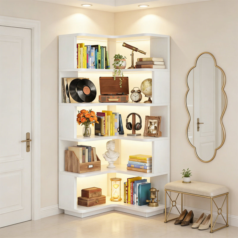 162cm H x 60cm W Standard Bookcase, White
