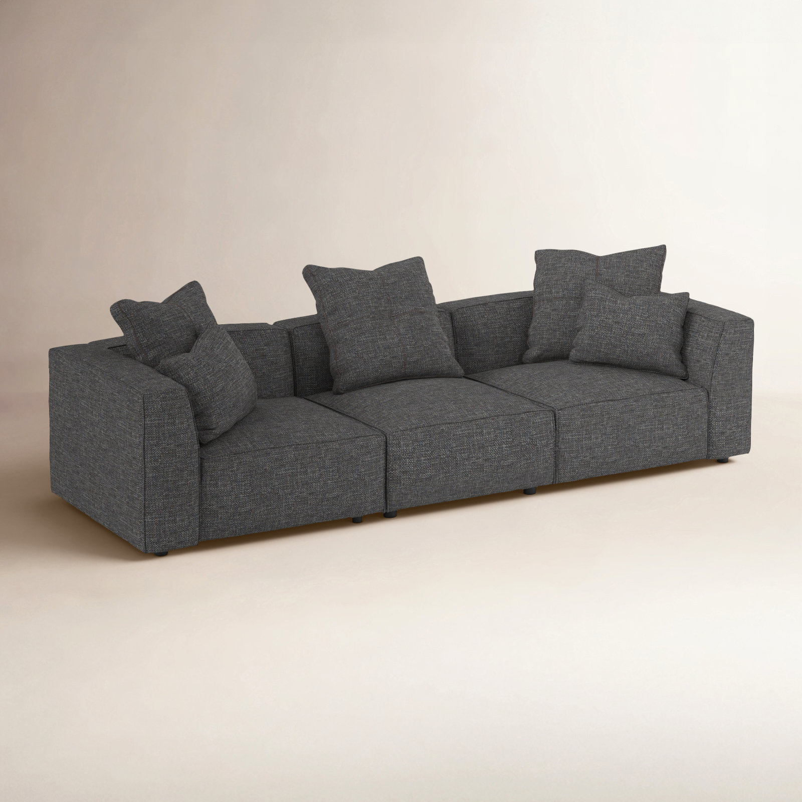 Del Modular Upholstered Sectional, Thrillist Denim Polypropylene/Olefin