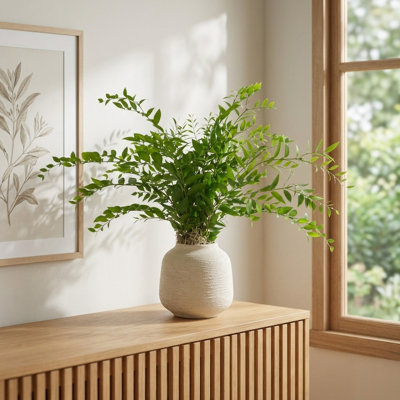 Feuille de Bayberry dans un vase Fiberstone