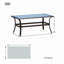 Table basse de patio avec verre Lexa