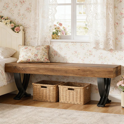 Banc de plante, banc de bout de lit élégant, banc de chaussures robuste pour le vestibule