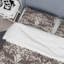 Ensemble de housse de couette en microfibre brun / beige 3 pièces