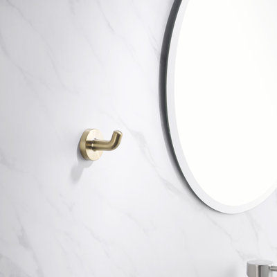 Porte-peignoir mural Kree Collection - Accessoires de salle de bain - Or brossé