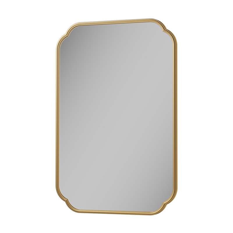 Miroir de salle de bain mural avec miroir trempé, 36 po x 24 po, Nickel