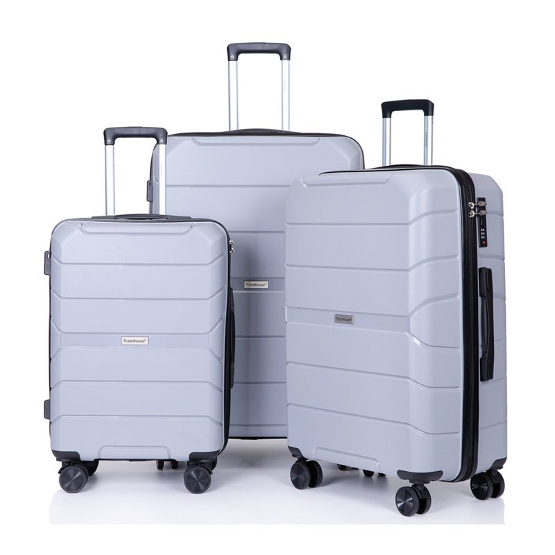 Ensemble de 3 valises à roulettes en plastique Hardshell