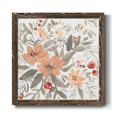 " Peach & Rust Blooms I "