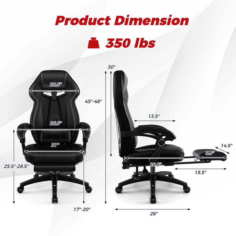 Chaise de bureau Zoarah, Noir