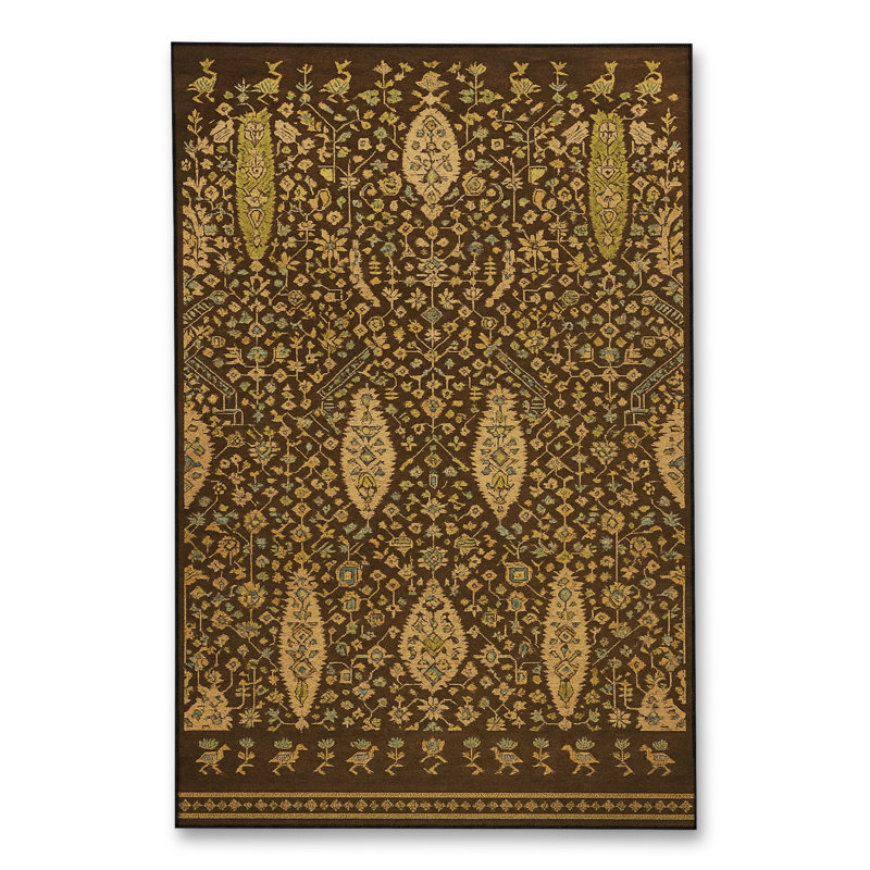 Tapis tissé orange traditionnel Mosso, 3'3" x 4'11"