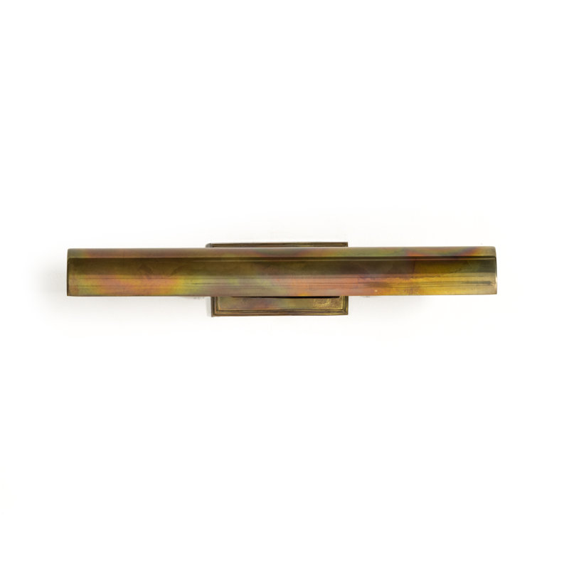 Clement Wall Mounted Picture Light, Burnt Brass, 3.25" H x 18" W x 8" D