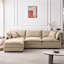 Canapé modulaire 105 po, canapé 3 places avec repose-pieds en tissu de chenille doux-165653854