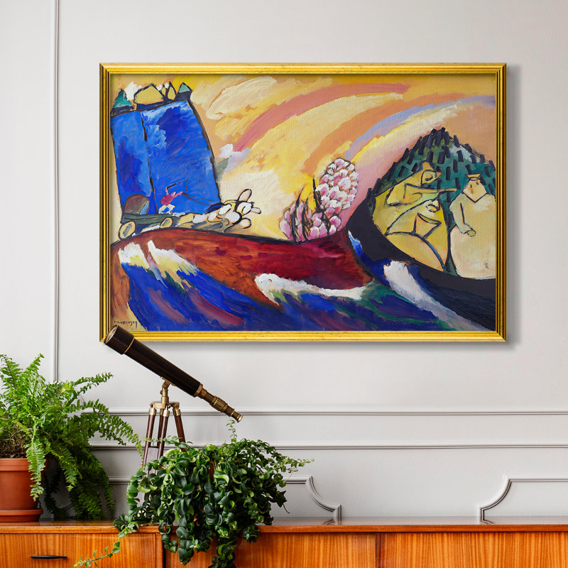 "Peinture avec troïka" - Wassily Kandinsky - Toile encadrée sur mesure, 24x34 INNER SIZE, Framed Canvas