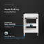 Meuble-lavabo autoportant 24 po Carissa blanc crème, plateau en céramique blanche, quincaillerie noir mat Carissa-134089769-134089770-134089773