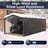 26L x 12W x 9.6H ft. Metal Carport with Corrugated Roof and Sidewall Panels - Black