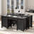 Computer Desk with Built-In Electrical Outlet-2128274032