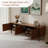 Mid-Century Tv Stand With Artistic Carved Doors, 66.9In Modern Tv Console With 4 Cabinet Storage, Retro Media Console For 50-75 Inch TV-Walnut-1287340129-1291560462