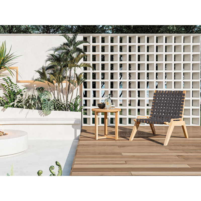Draper Teak Outdoor Woven Chat Chair