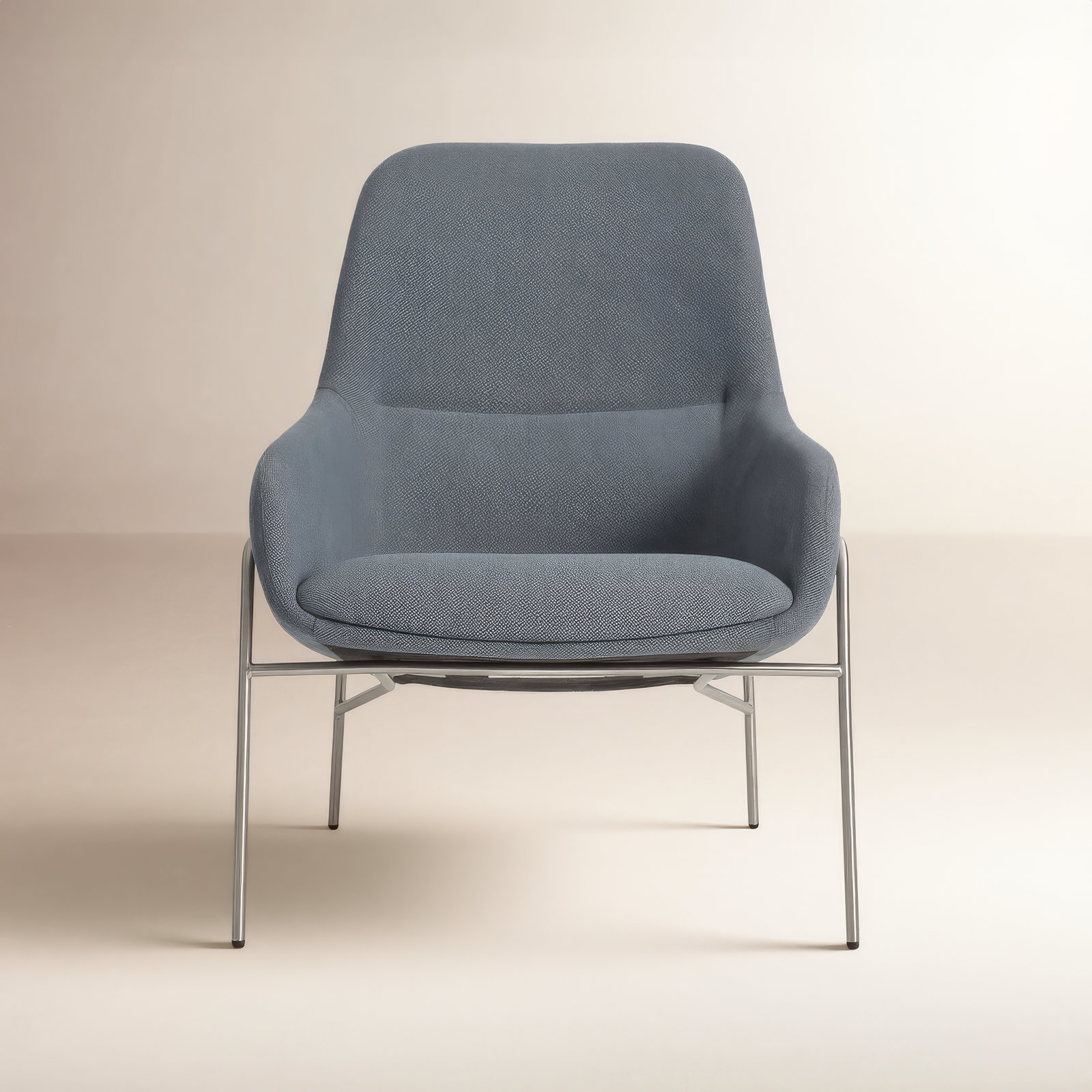 Acre Upholstered Armchair, Maharam Mode in Machine, Stainless