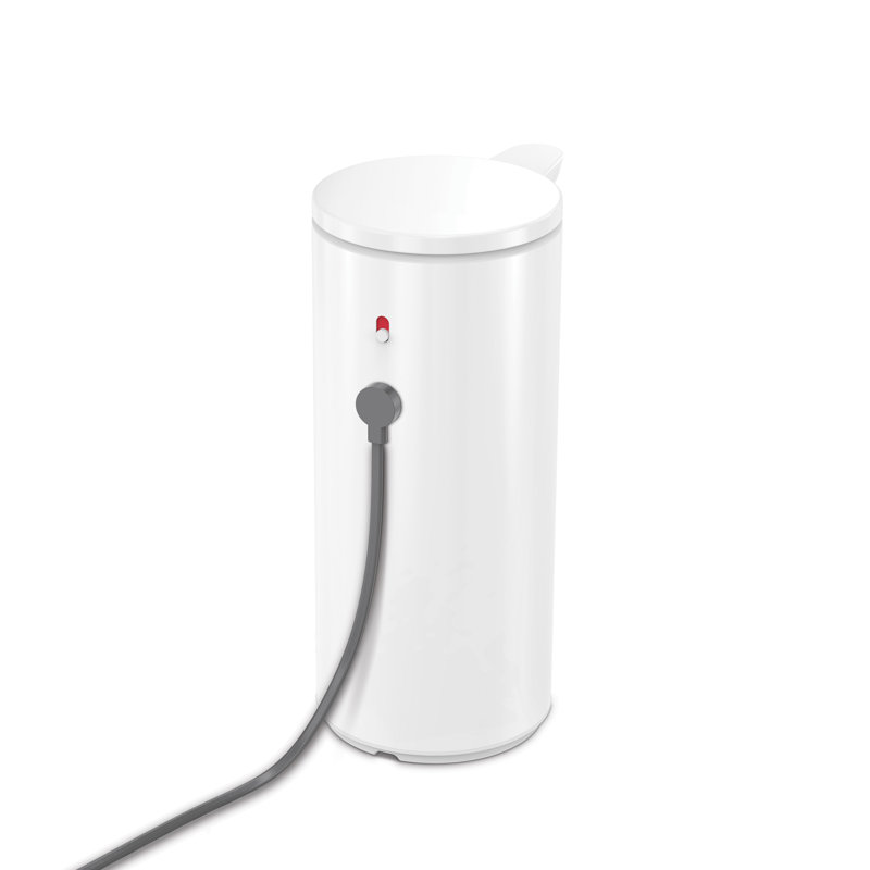 simplehuman 9 oz. Touch-Free Rechargeable Sensor Liquid Soap Pump Dispenser, White