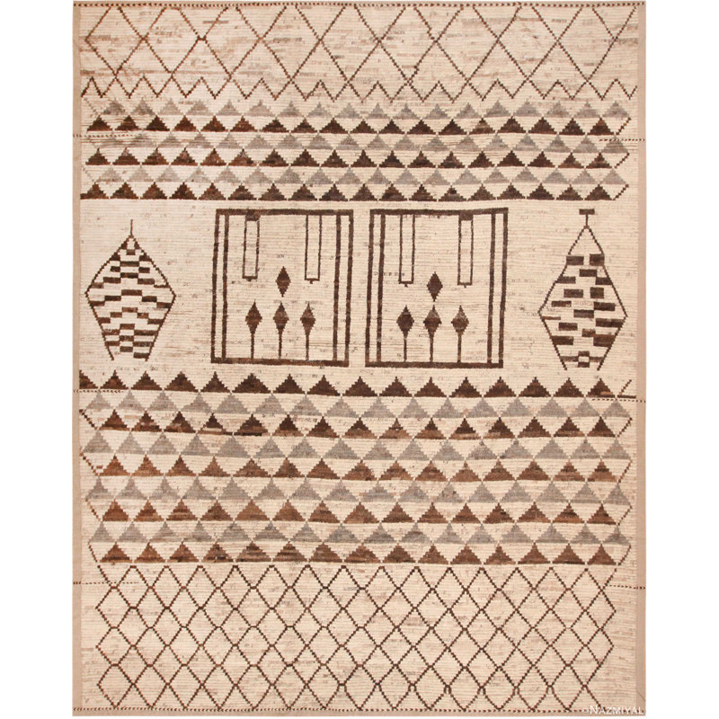 Tapis moderne à motif géométrique tribal berbère unique de conception unique