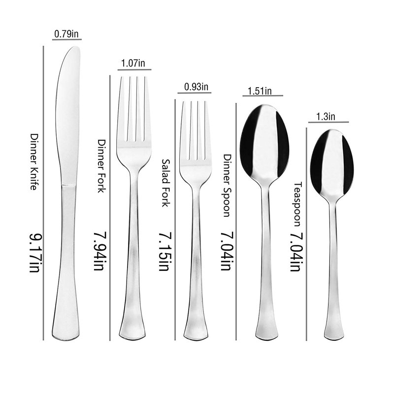 Symple Stuff Kimberwood Stainless Steel Flatware Set - Service for 4