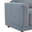Canapé moderne en velours de 206 cm, canapé contemporain 3 places rembourré avec coussins d'assise profonds et accoudoirs carrés structurés pour salon