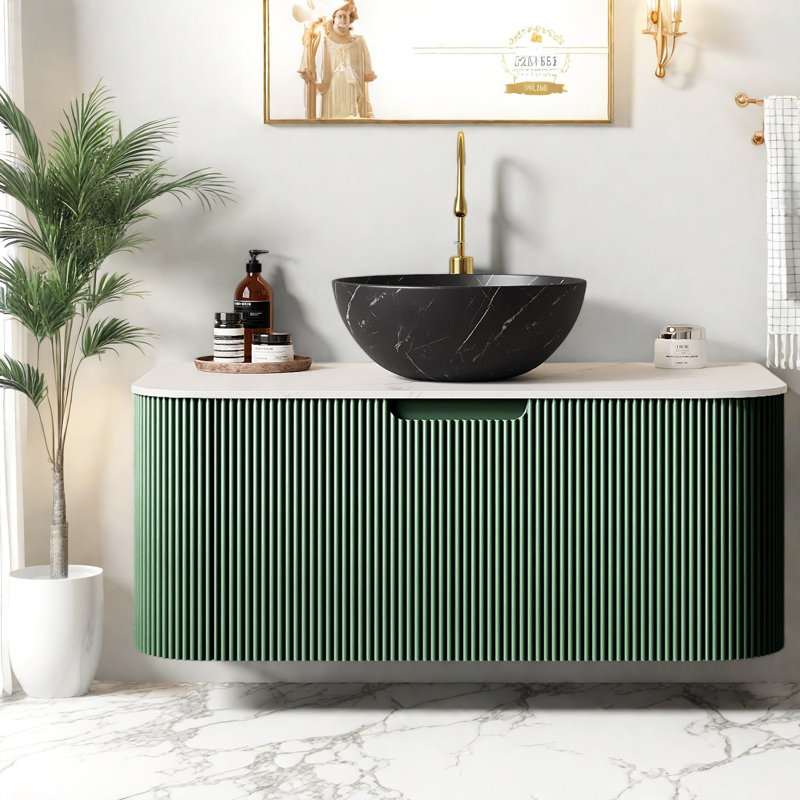 Meuble-lavabo moderne (avec meuble-lavabo et lavabo) avec rangement