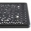 Table de salle à manger L58.27 * W34,65 pouces en fonte d'aluminium avec structure noire et trou pour parasol